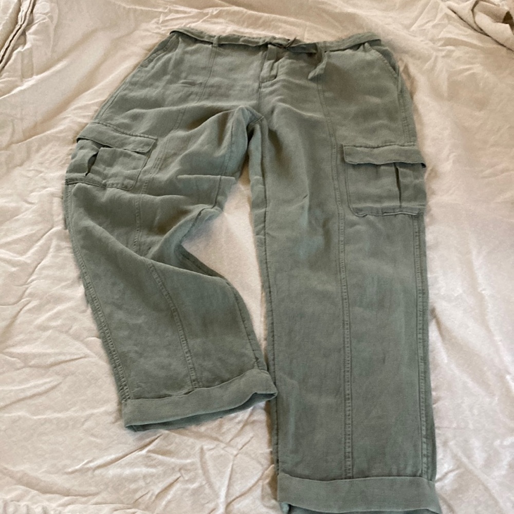 Cargo linen pants nwot